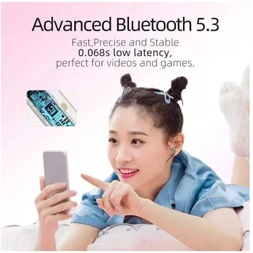 Бездротові навушники Xiaomi QCY T21 FAiryBuds TWS сріблясті - фото 6