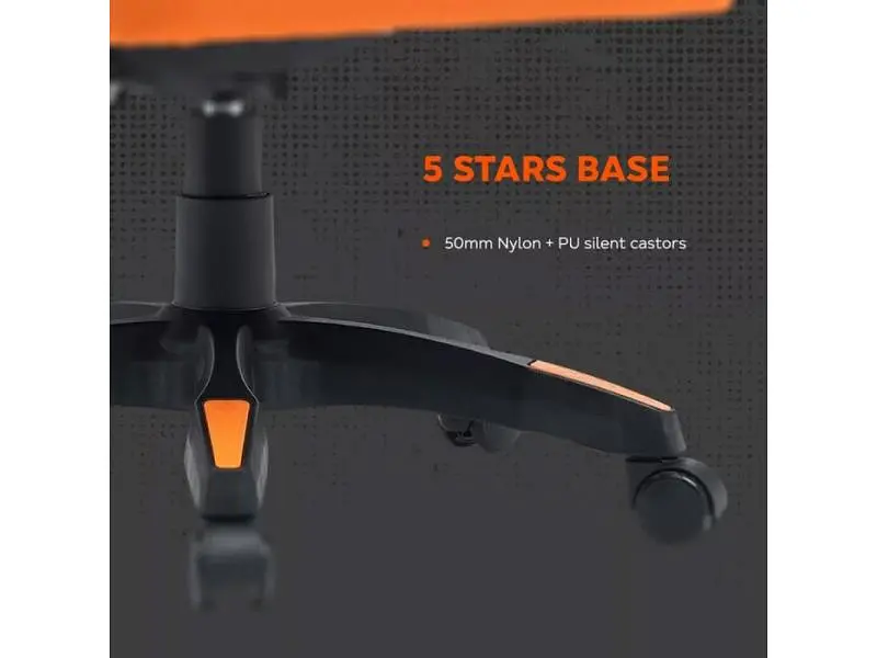 Комп'ютерне крісло для геймера Canyon Wave MCH02 Mesh Black/Orange (CNE-MCH02) - фото 4