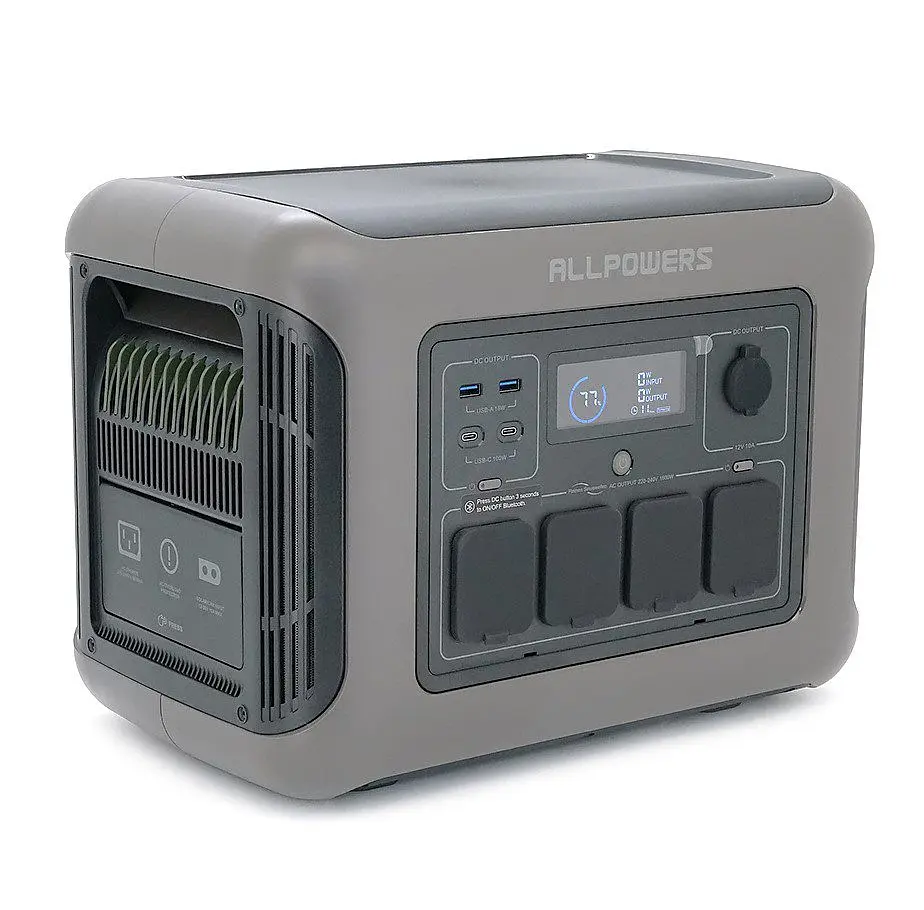 Портативна зарядна станція ALLPOWERS R1500LITE 1600W, 1056Wh LiFePO4, APP Control, Wi-Fi, Bluetooth, MPPT 650w Max - фото 2