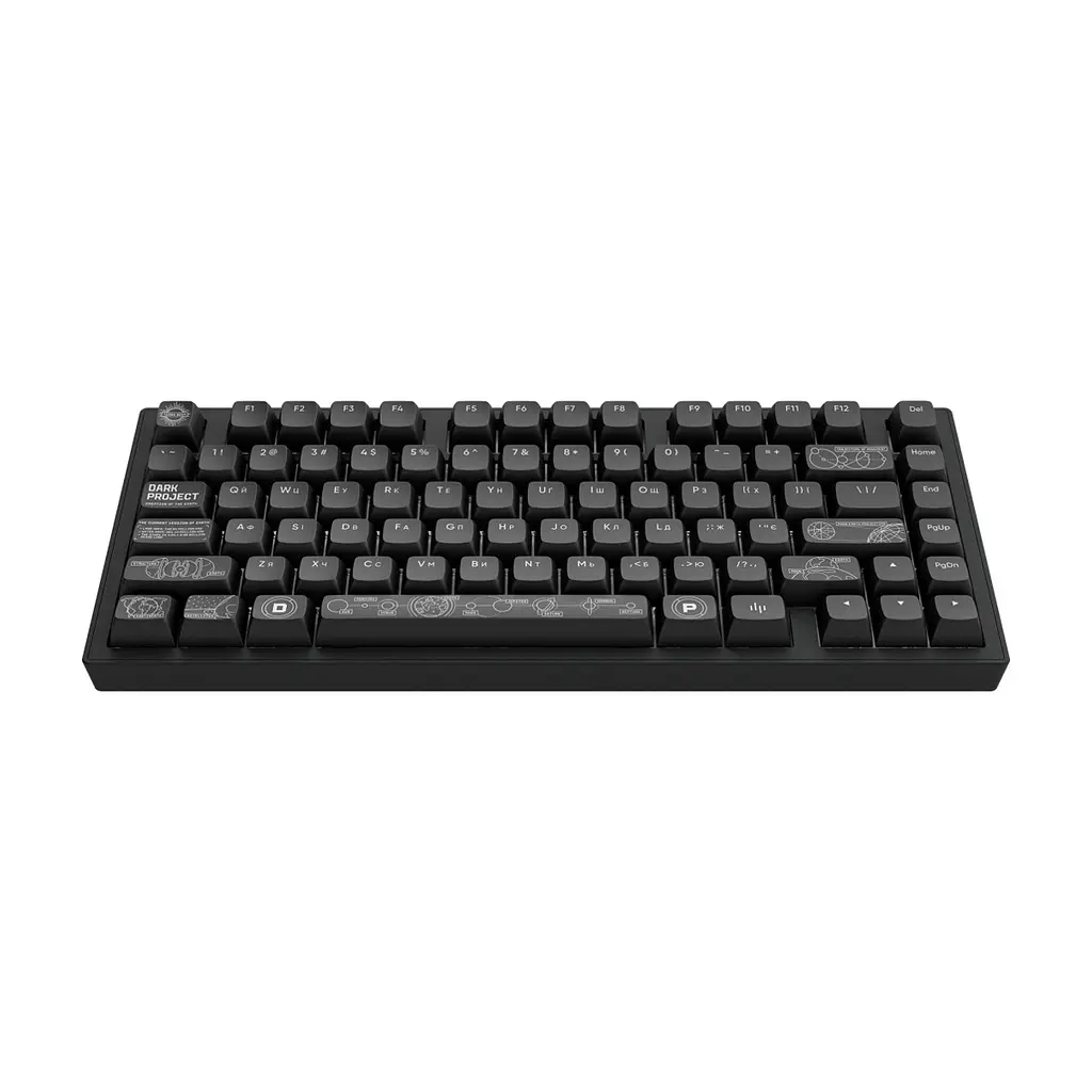 Клавіатура Dark Project ALU81 Terra Nova PBT RGB Mech G3MS Moonstone Black (DPKB_NOVA_81_ANSI_BLACK_UA) - фото 7