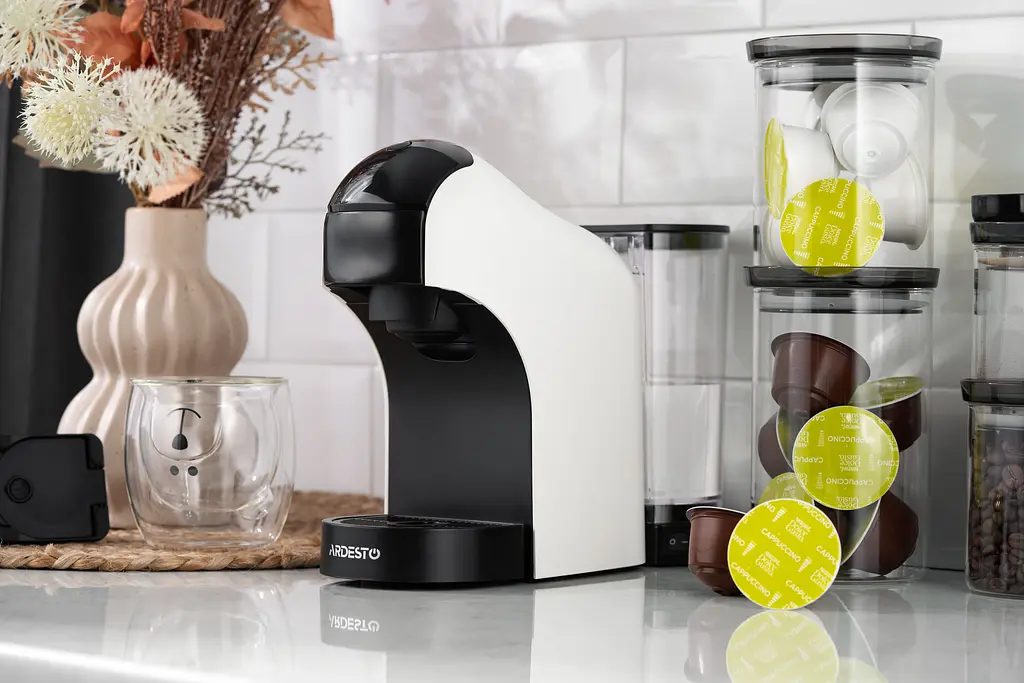 Кавоварка 3 в 1 капсульна Ardesto капсули Nespresso, Nescafe Dolce Gusto, мелена кава, сенсорне керування 0.8 л біла (YCM-CNDE) - фото 33