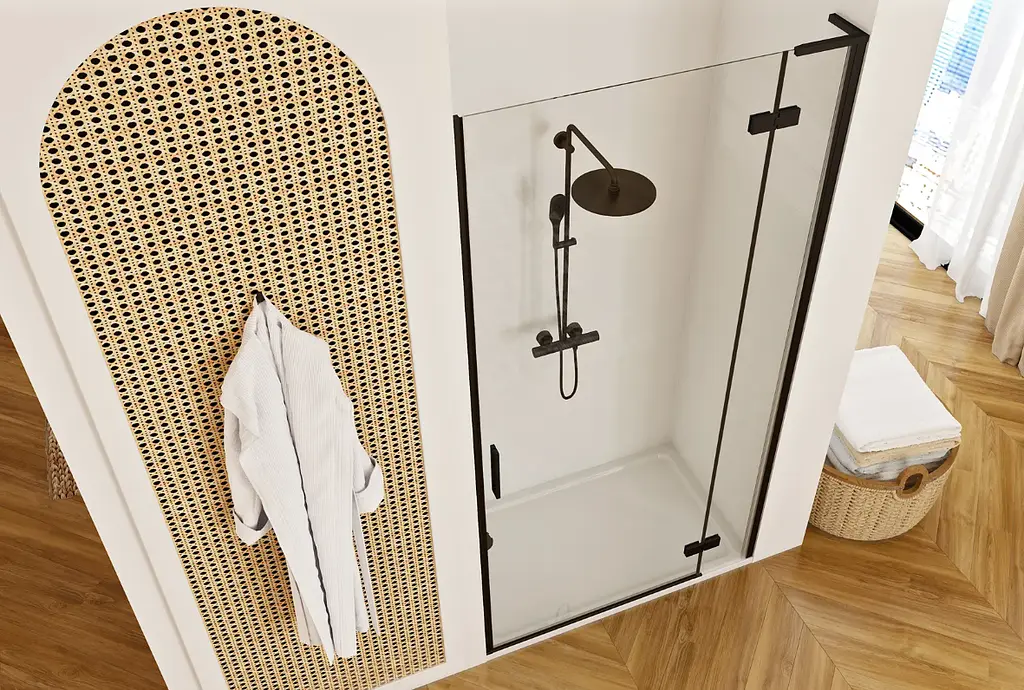 Душові двері Rea Hugo 80 black REA-K6603 - фото 5