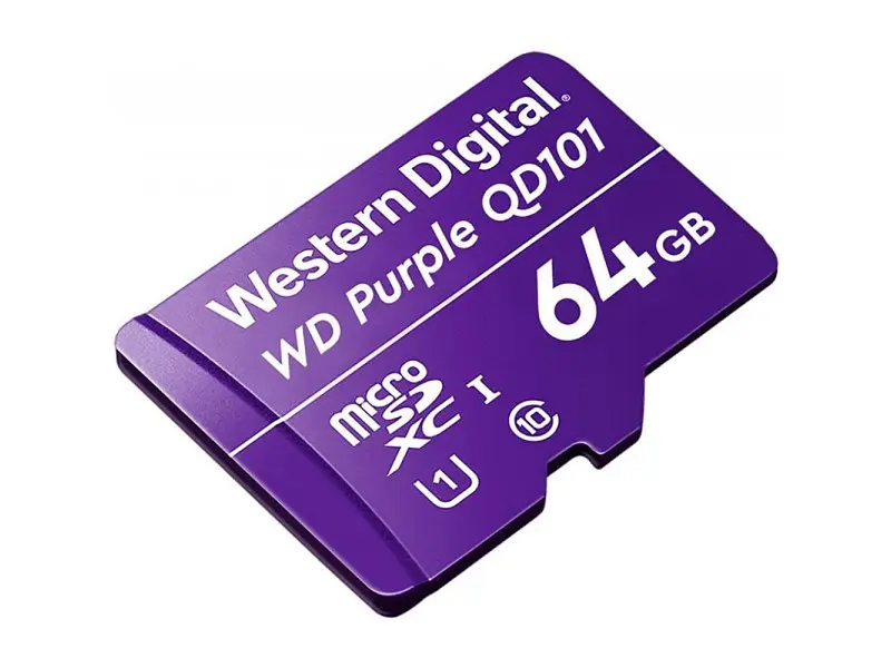 Карта пам'яті WD Purple QD101 microSDXC UHS-I Class 10 64 GB (wdD064G1P0C) - фото 2