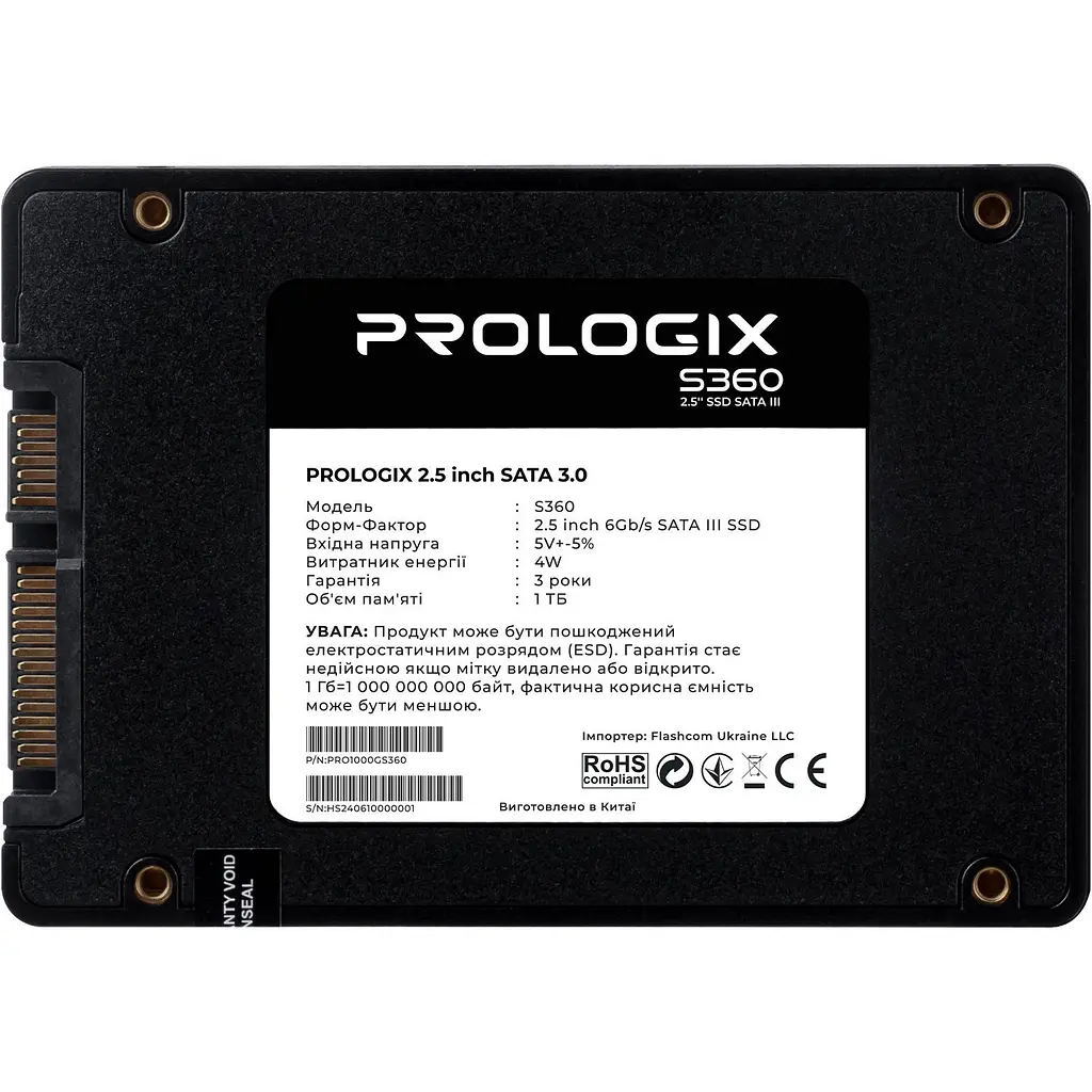 SSD накопичувач Prologix S360 1TB (PRO1000GS360) [153330] - фото 2