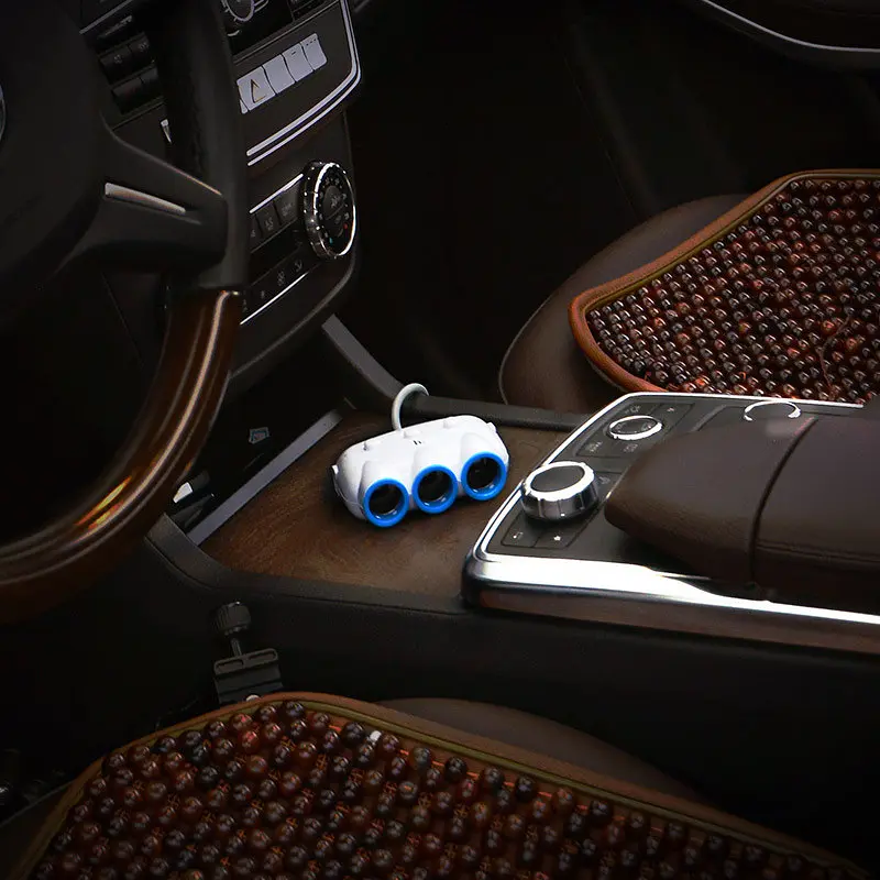 Адаптер розгалужувач трійник для авто HOCO C1 dual USB triple cigarette lighter 3 Sockets 2USB - фото 7