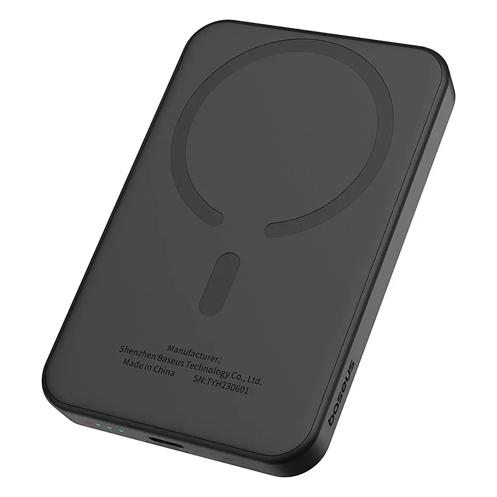Зовнішній акумулятор Baseus Magnetic Mini Wireless Fast Charge Power Bank 5000mAh 20W Cluster Black（With Simple Series Charging Cable Type-C to Type-C (P10022107113-00) - фото 6