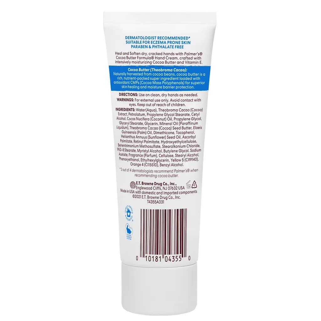 Крем для рук Palmer's Cocoa Butter Formula Heals Softens Hand Cream з олією какао і вітаміном Е 96 г - фото 6