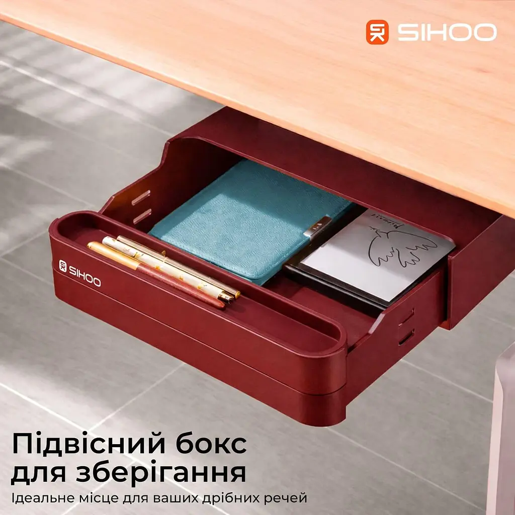 Геймерский стол Sihoo D07 1.6m Walnut/Black (D07B-101/D07J-101-AB) - фото 4