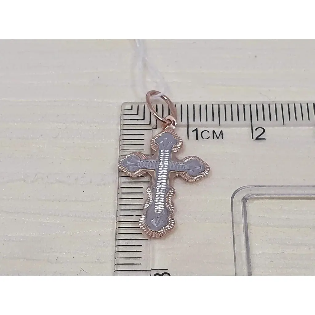 Золотий хрестик Харківська ювелірна фабрика з алмазною гранню. Врятуй і збережи. 118 - фото 4