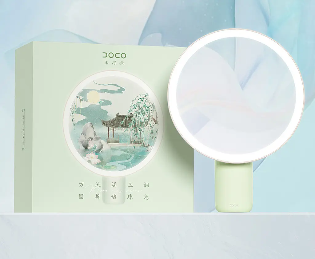 Зеркало настольное аккумуляторное с LED-подсветкой Doco DM001 - фото 7