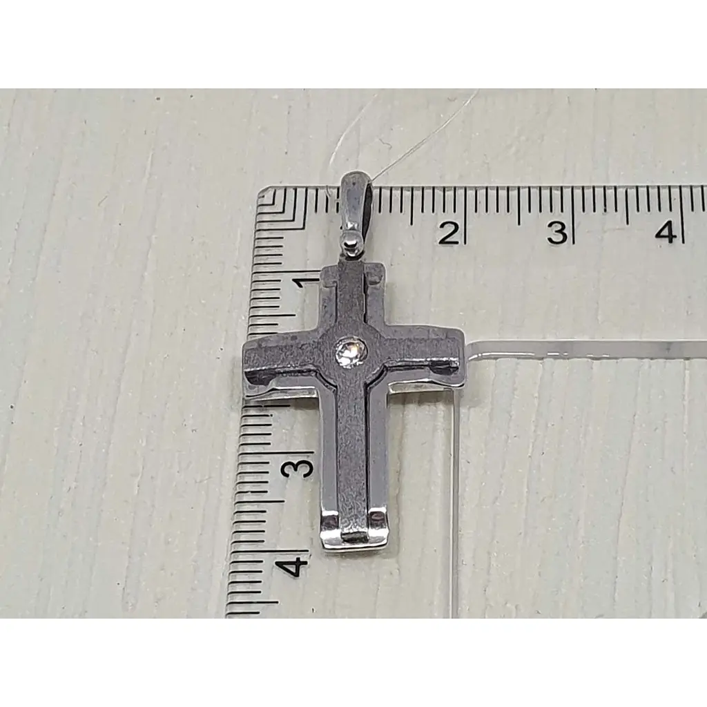 Срібний хрестик Qvaliz з фіанітом. 903SU51 - фото 3