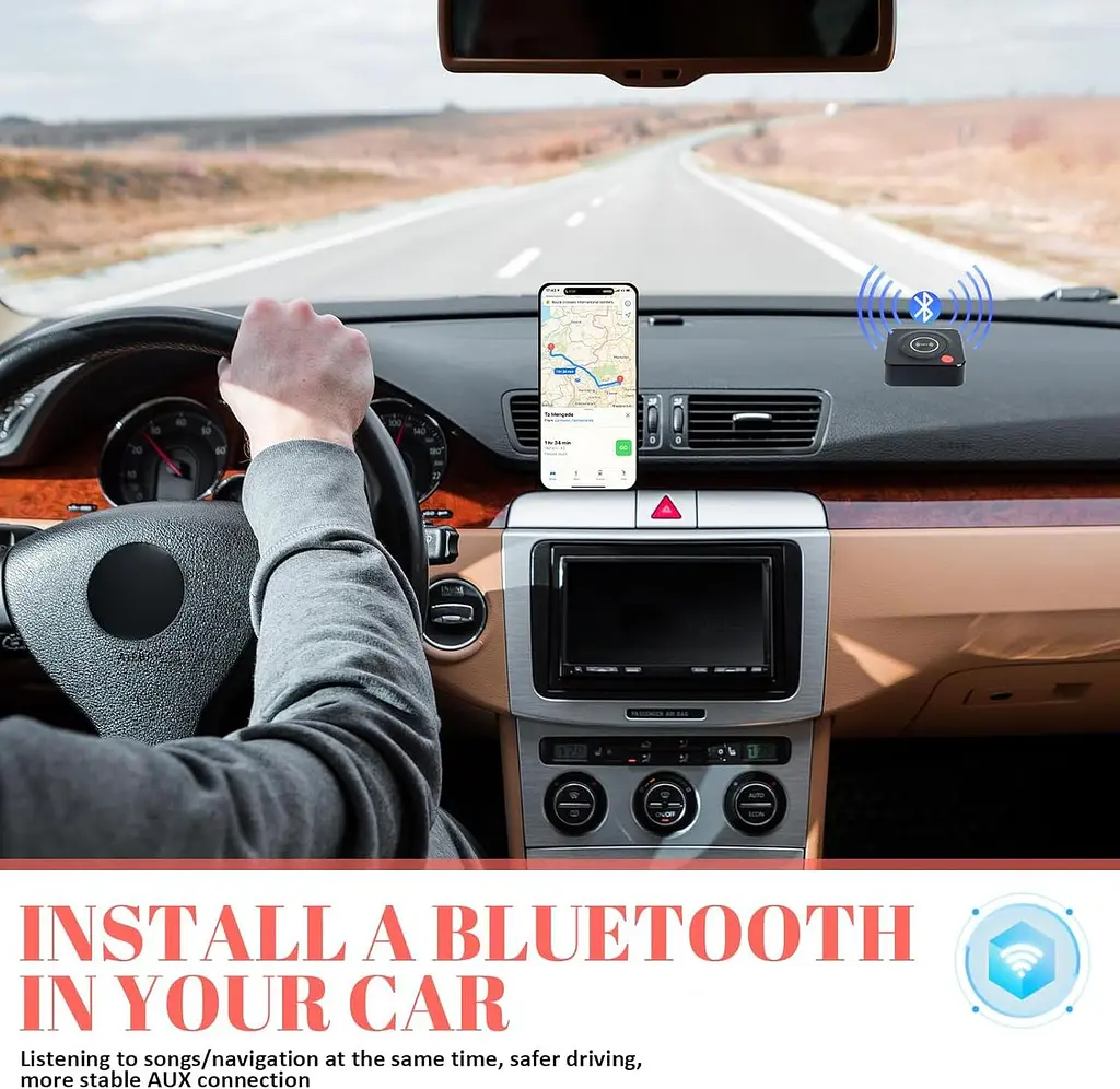 Аудіоприймач Greacesrio Bluetooth 5.3 HiFi, Bluetooth-адаптер з низькою затримкою та слотом для карт NFC/3,5 мм AUX/RCA/TF - фото 3