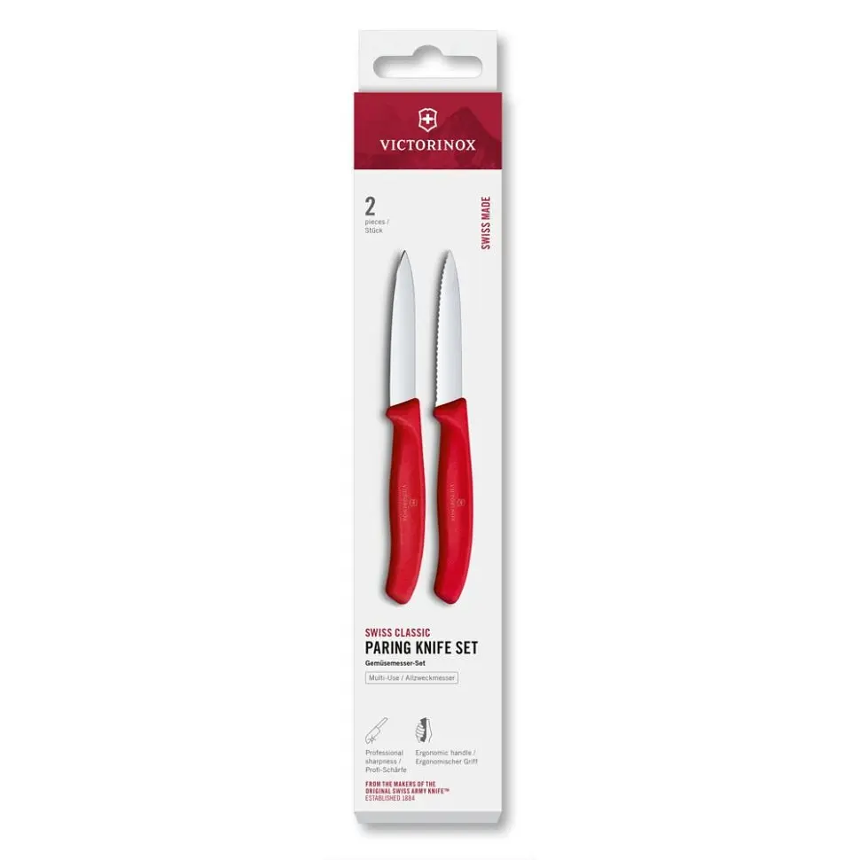 Набір ножів для чищення овочів Victorinox Swiss Classic 2 ножа черв 6.7691.2C1 - фото 2