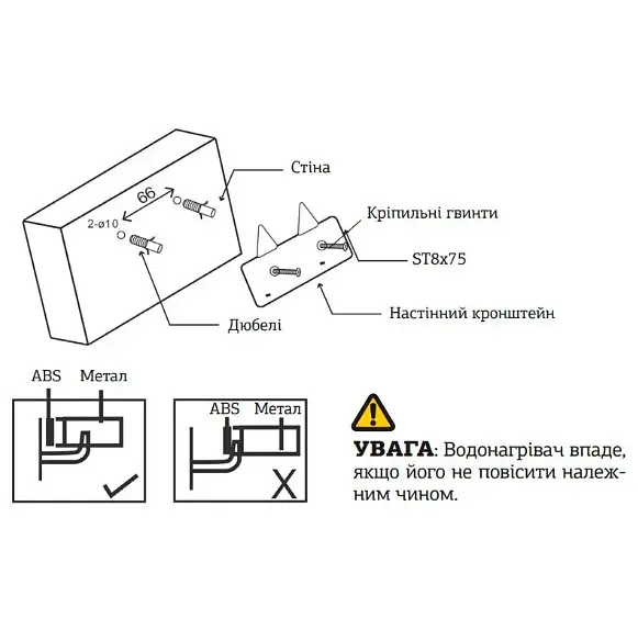 Водонагреватель Mixxus EWH-0606 Small Under под мойкой 6 л, 1500 Вт, мокрый ТЭН, вертикальный, квадратный, белый (WH0006) - фото 2