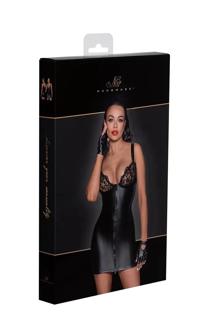 Сукня з мокрим ефектом Noir Handmade F254 Powerwetlook mini-dress, XXL - фото 8