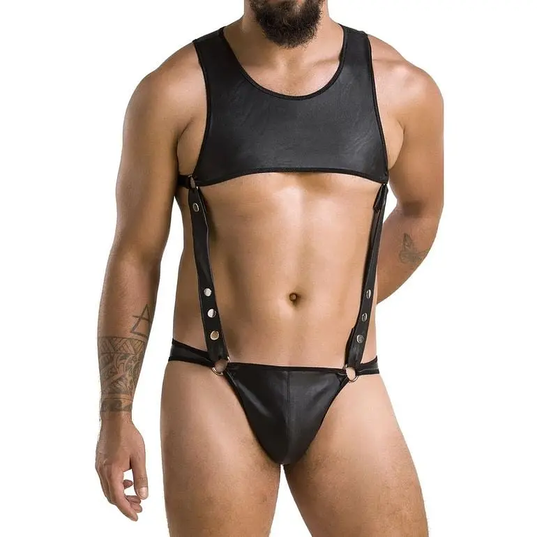 Мужское боди Passion 056 Body Adam black L/XL - фото 1