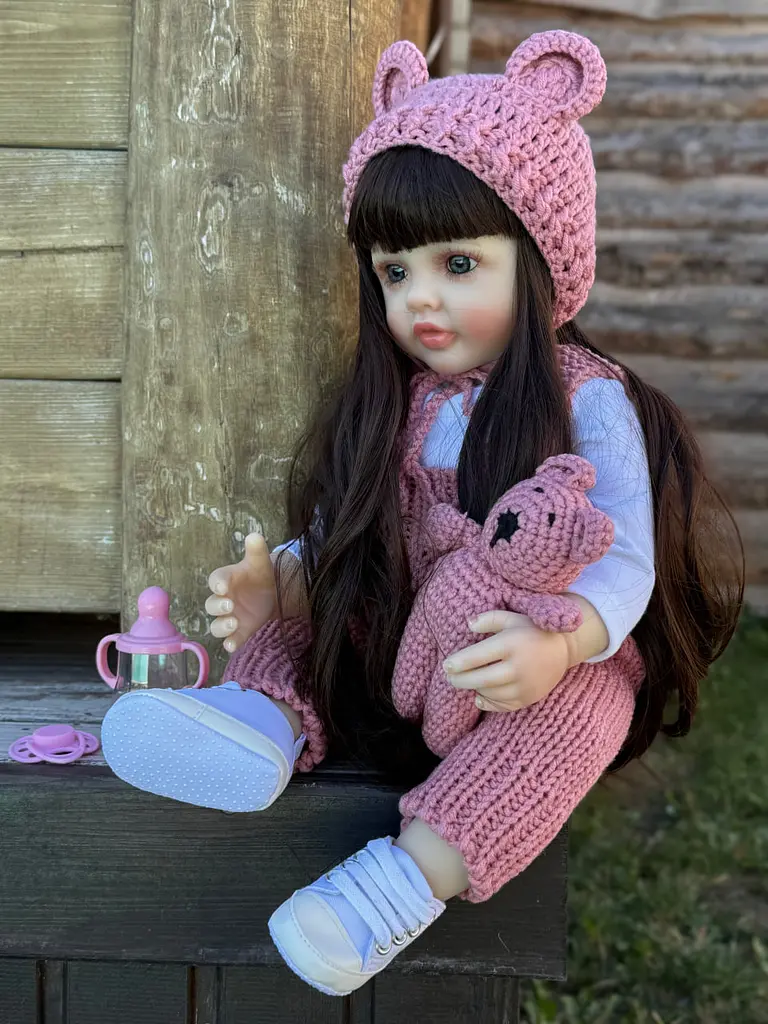 Реалістична Кукла Реборн 55 см повністю вінілова Doll Reborn Baby К0100202 - фото 3