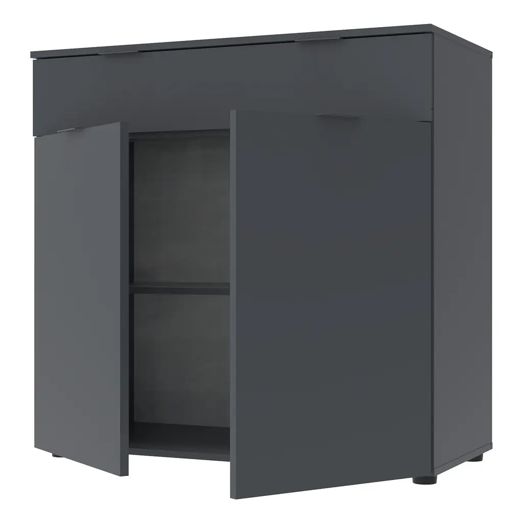 Комод Doros Рон 2 2 фасади 1 шухляда Графіт 80х38х100 (41516004) - фото 6