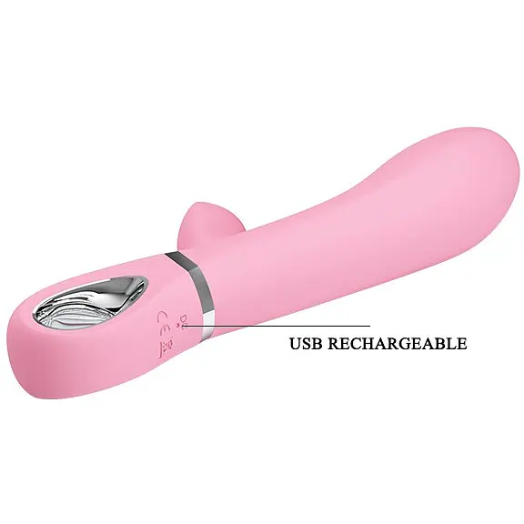Вібратор Pretty Love Thomas Vibrator Magenta із кліторальним стимулятором, 20.5х4 см рожевий - фото 3