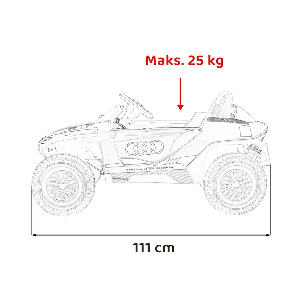 Дитячий електромобіль Ramiz Audi RSQ E-TRON 12 В,Gray (PA.HL618.SZA) - фото 15