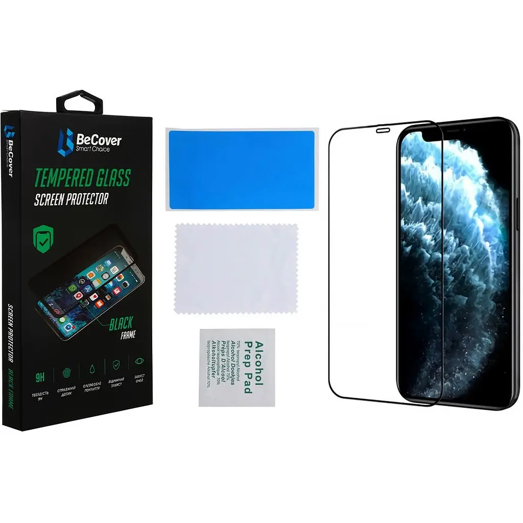 Защитное стекло BeCover для Apple iPhone 13 / 13 Pro Black (706663) - фото 2