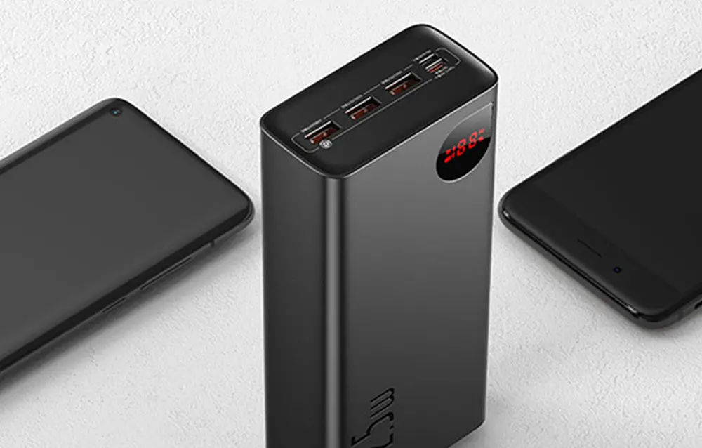 Портативная батарея Baseus Adaman Metal 40000mAh 22.5W PPAD020101 внешняя - фото 6