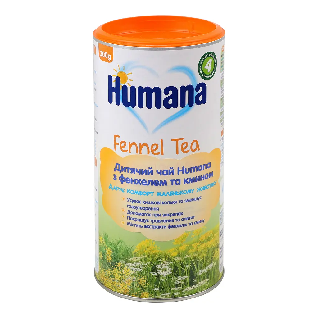 Детский чай Humana Fencheltee mit Kummel в гранулах, 200 г - фото 2