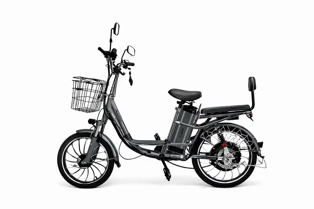 Электровелосипед двухместный MINAKO V4 PRO (750W/60V/26Ah) с задним амортизатором серый графит - фото 3