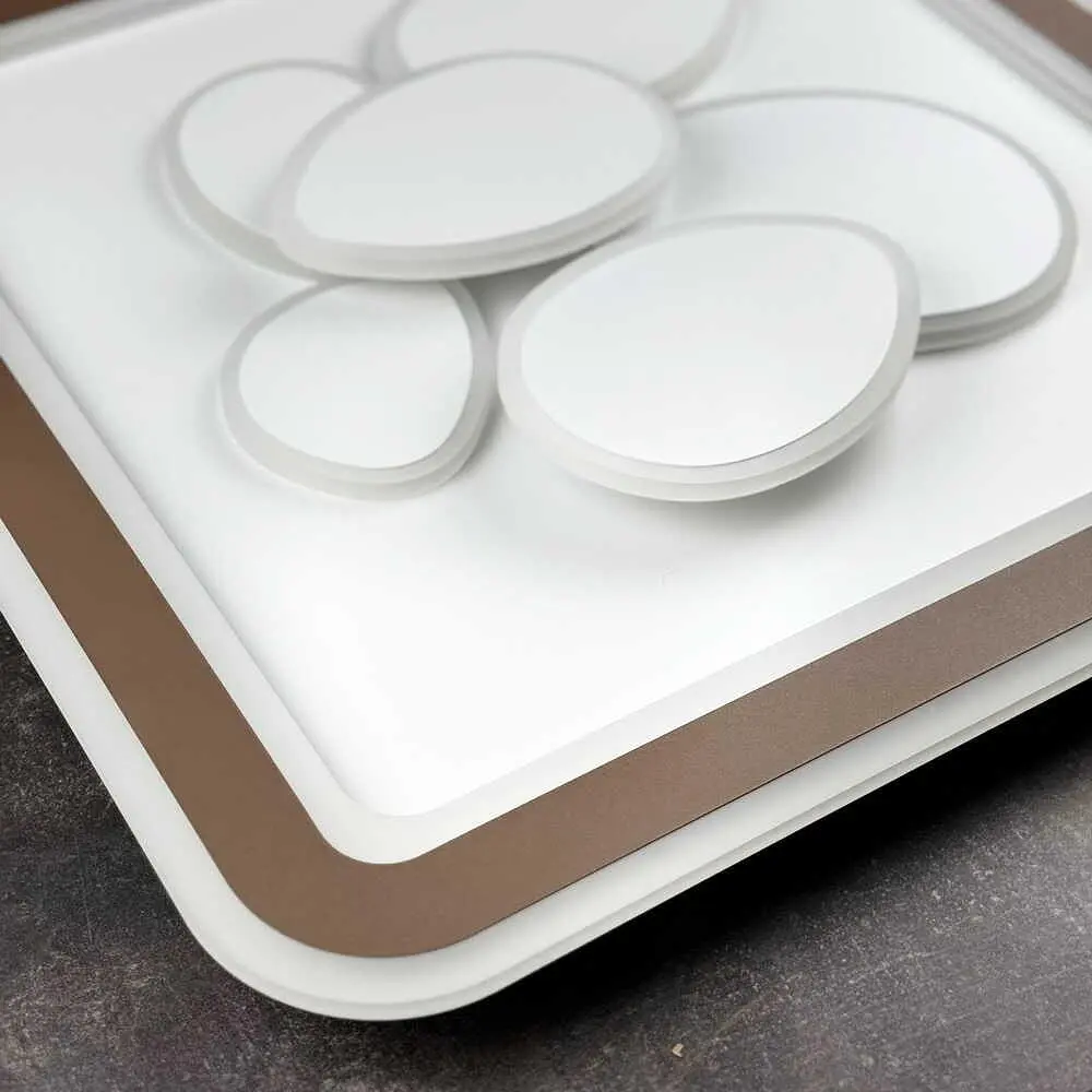 Світильник LED smart OREO+пульт 120W 3000-6000K IP20 коричневий квадрат Violux ( 220415 ) - фото 4