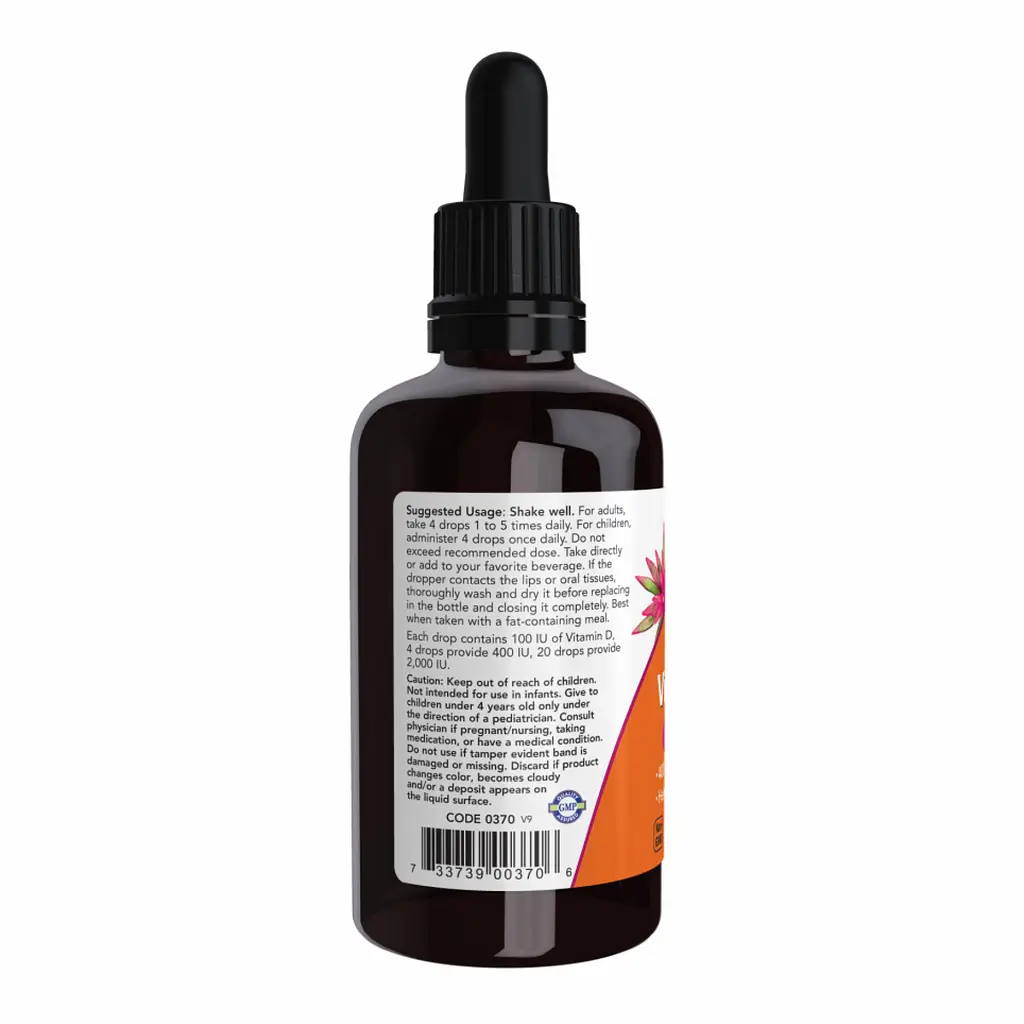 Рідкий вітамін Д3 400 IU, Liquid Vitamin D-3 - 59ml (2fl oz) - фото 3