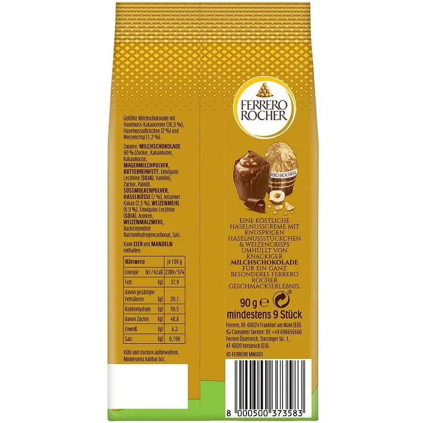 Цукерки Ferrero Rocher Golden Eggs White з фундуком 90 г - фото 2
