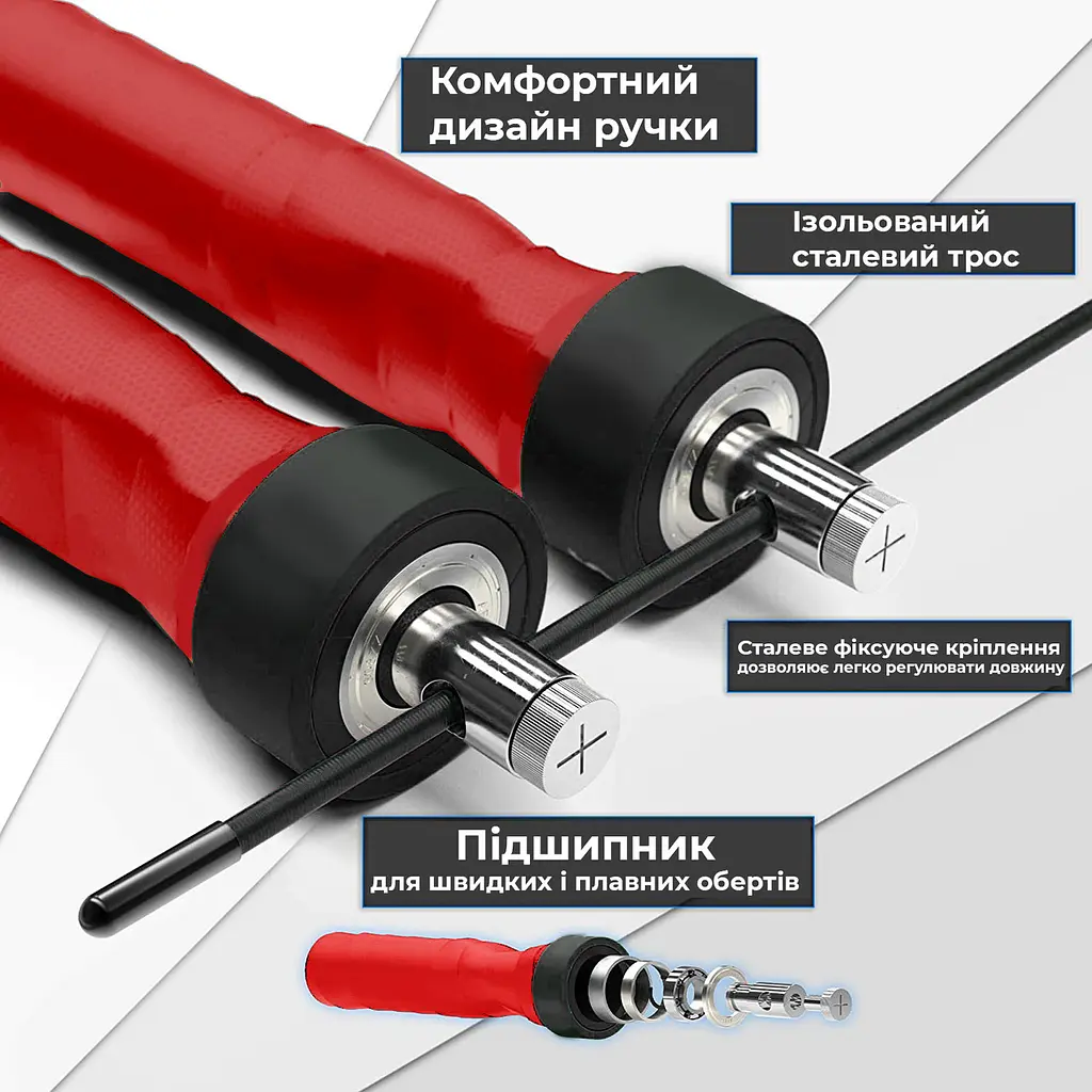 Швидкісний скакалка на підшипниках PowerPlay 3 м fit0007845 - фото 3