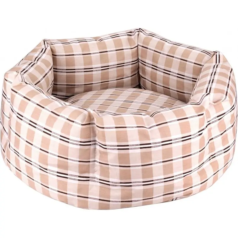 Лежак для животных BronzeDog Comfort круглый  L 60х17 см бежевый - фото 2