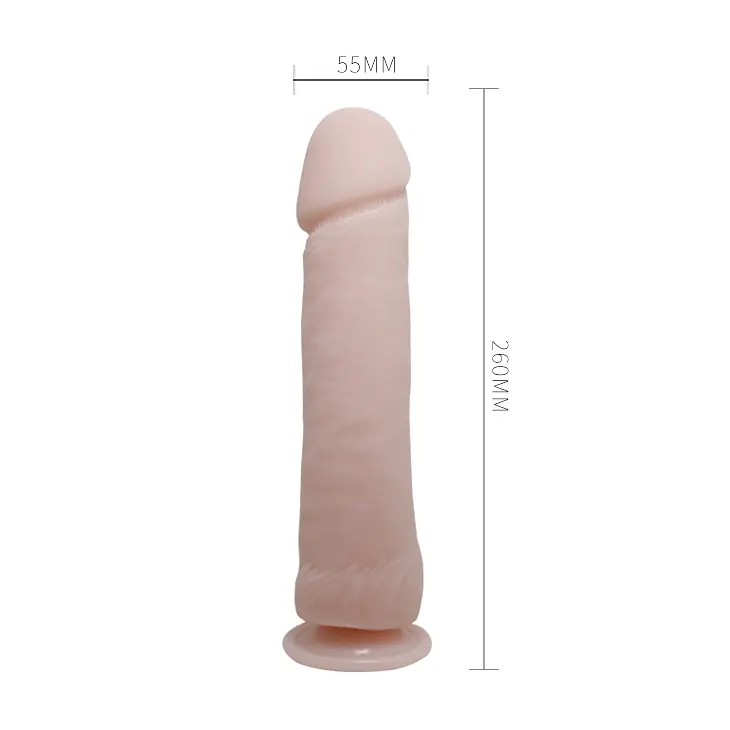 Фалоімітатор на присосці The Big Penis String Stimulation тілесний 26 см - фото 4