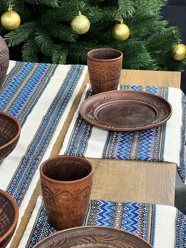 Льняная салфетка с украинским орнаментом Рандеву 30х40 см 21 шт. Синий - фото 8