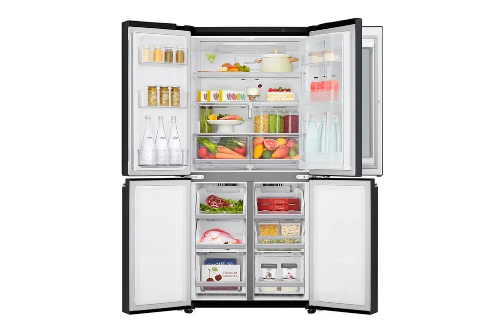 Холодильник Multy Doors LG GC-Q22FTBKL 179х73х84см 4 двері холодильне відділення 315 л морозильне відділення 143 л A+,NF Чорний матовий (GC-Q22FTBKL) - фото 3