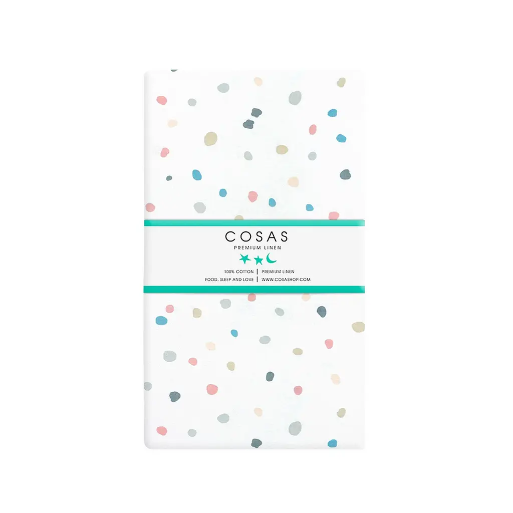Простирадло Cosas на резинці 100х200 color blots, бежевий (ColorBlots_100x200x20) - фото 4