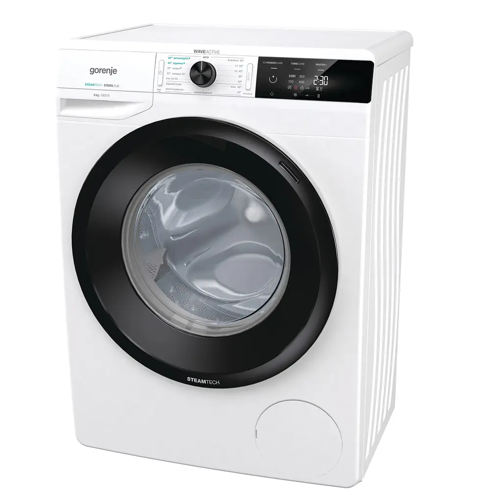 Стиральная машина Gorenje с фронтальной загрузкой WE60SDS, 6кг, 1200, A+++, Пар, глубина 51.5см, Дисплей, Белый (WE60SDS) - фото 4