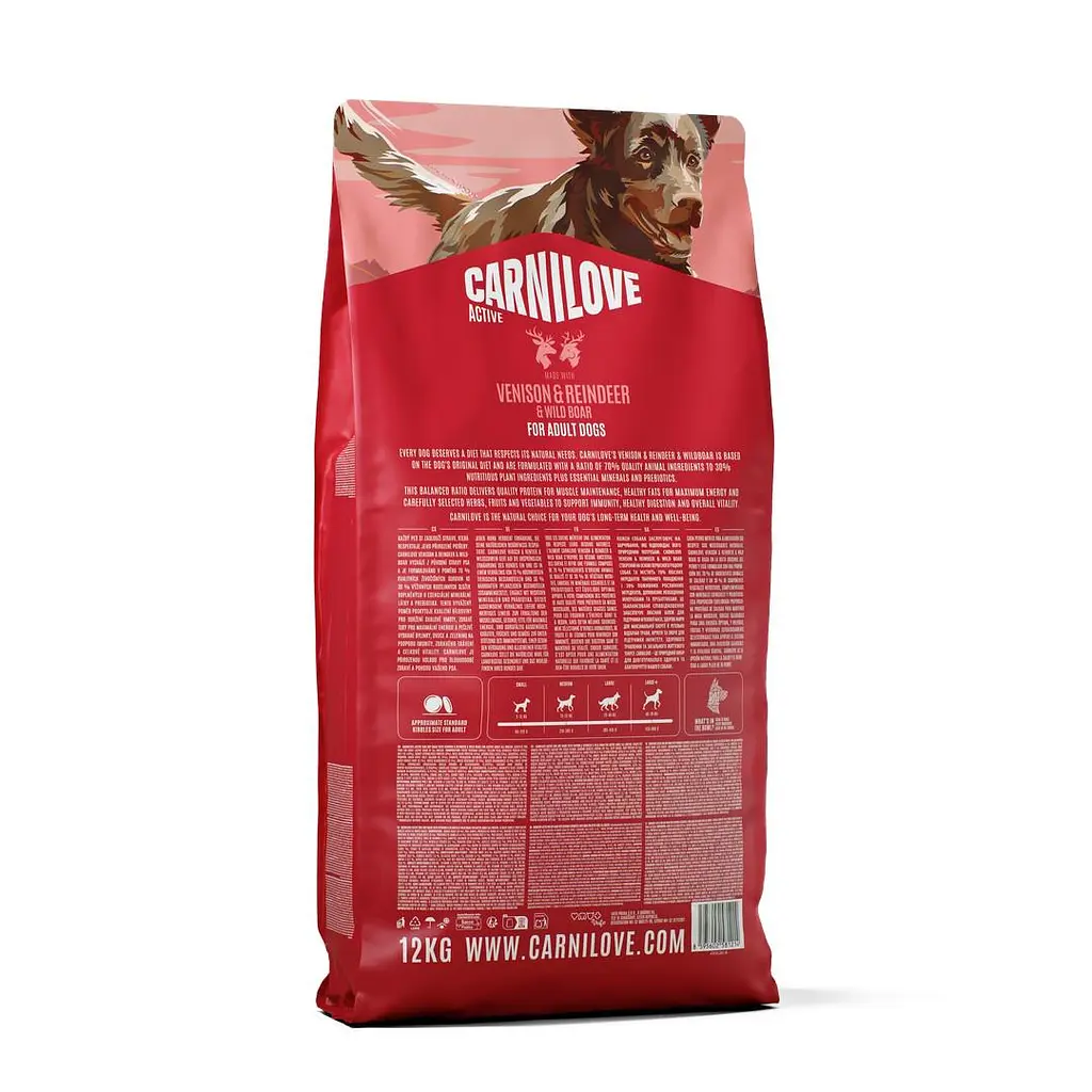 Сухий корм для активних собак Carnilove Active Venison & Reindeer & Wild Boar Active Adults суперпреміум оленина і дикий кабан 12 кг - фото 2