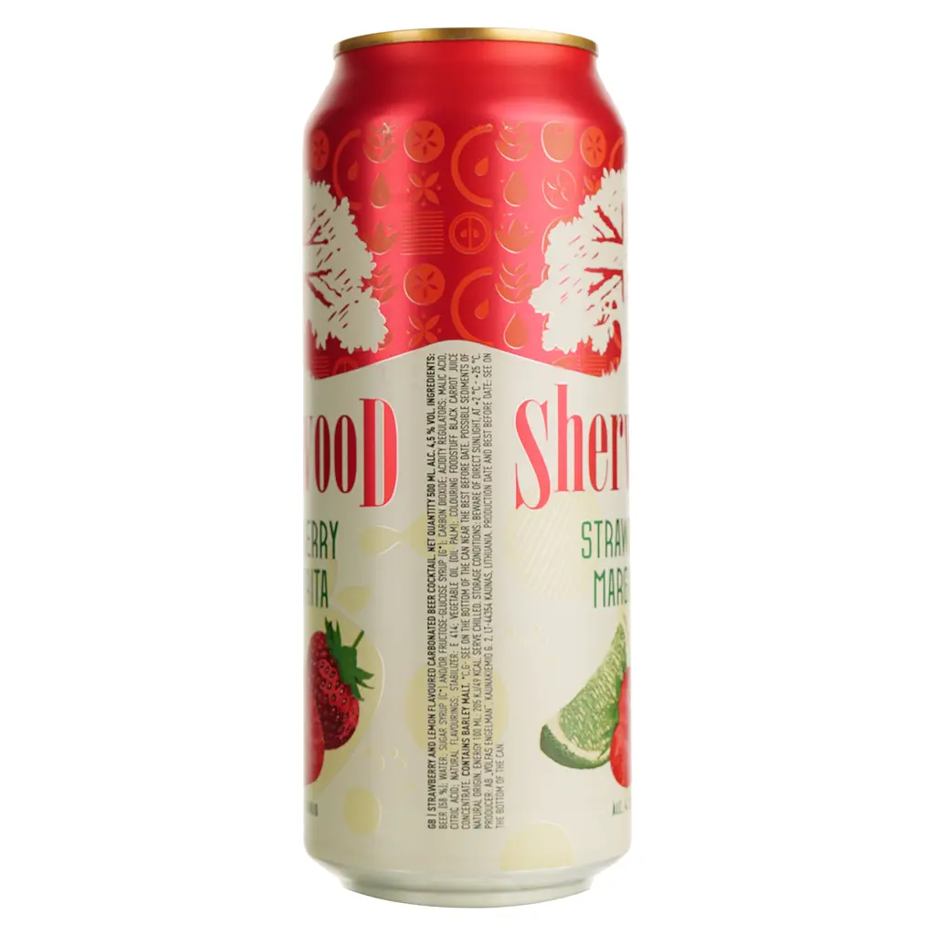 Смесь пива с соком Sherwood Strawberry Margarita светлое 4.5% 0.5 л ж/б - фото 4