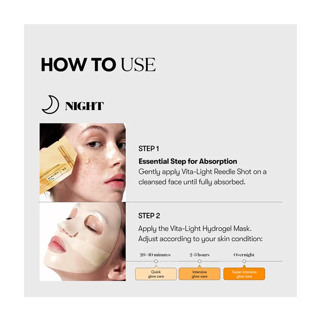 Маска для обличчя VT Cosmetics Reedle Shot Vita-Light Reedle Shot 100 2 Step Hydrogel Mask (8803463007409) - фото 3
