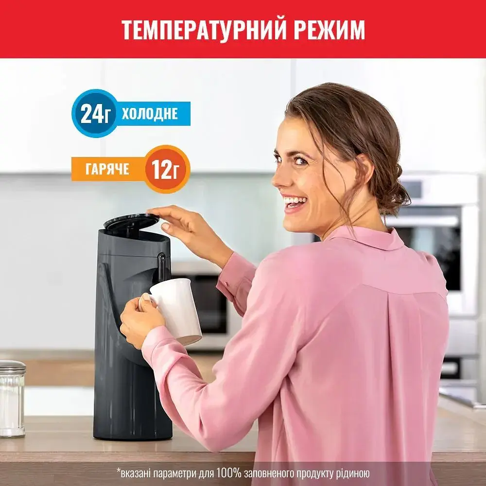 Термос Tefal Ponza Pump 1.9 л чорний (K3140114) - фото 6