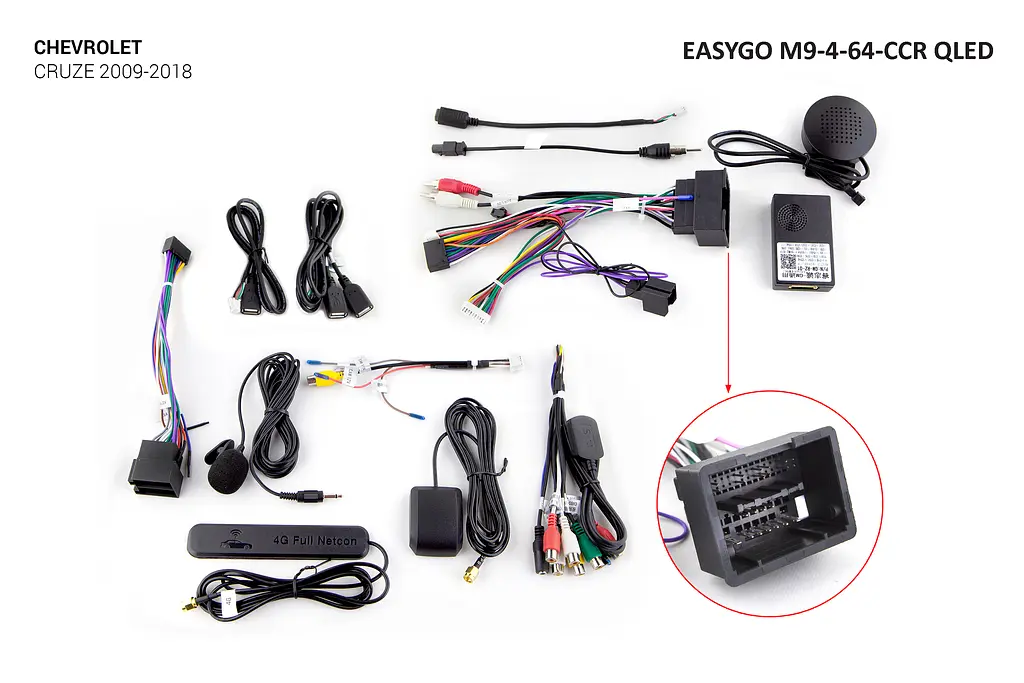 Штатна автомагнітола EasyGo M9-4-64-CCR QLED Chevrolet Cruze 2009-2018 - фото 2