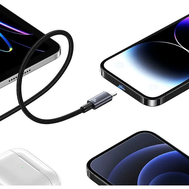 Кабель Usams US-SJ679 USB-C to Lightning 30W 3A 0.25m Tarnish (SJ679USB01) [153986] - фото 4