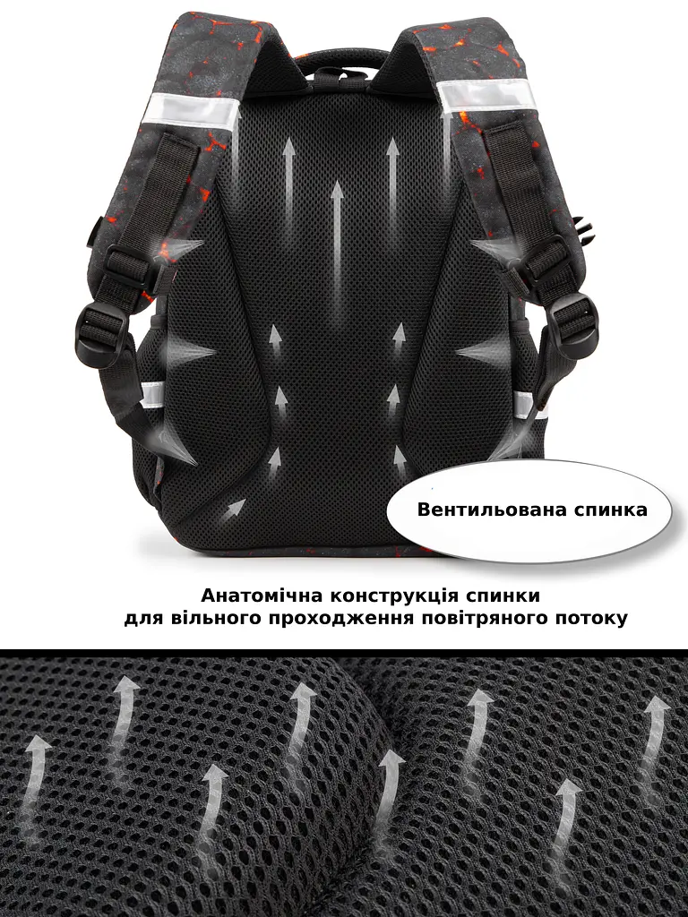 Шкільний рюкзак з ортопедичною спинкою для хлопчика з м'ячем School Standard 38х30х18 см для першокласника (170-77) - фото 6