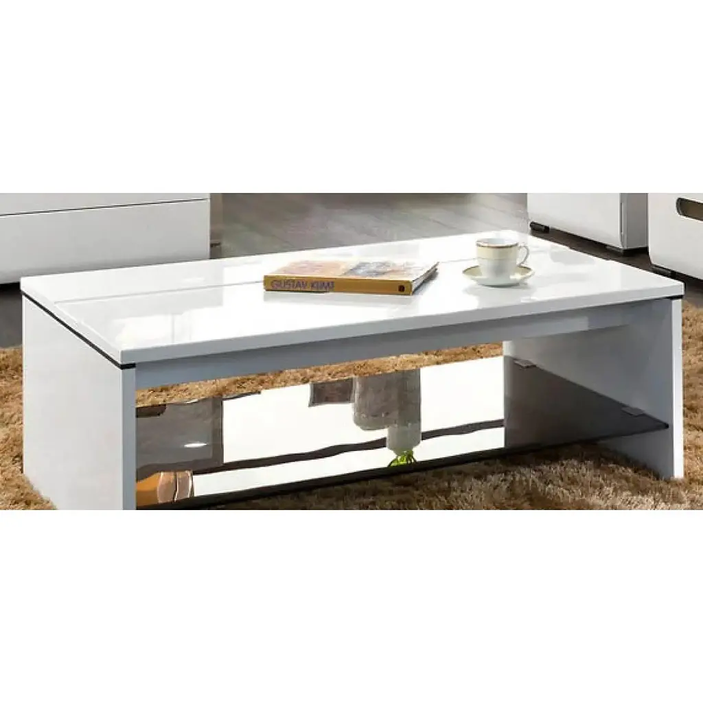 Стіл журнальний ВМК Ацтека LAW/4/11 Білий / Білий глянець (GRB-1660) - фото 5