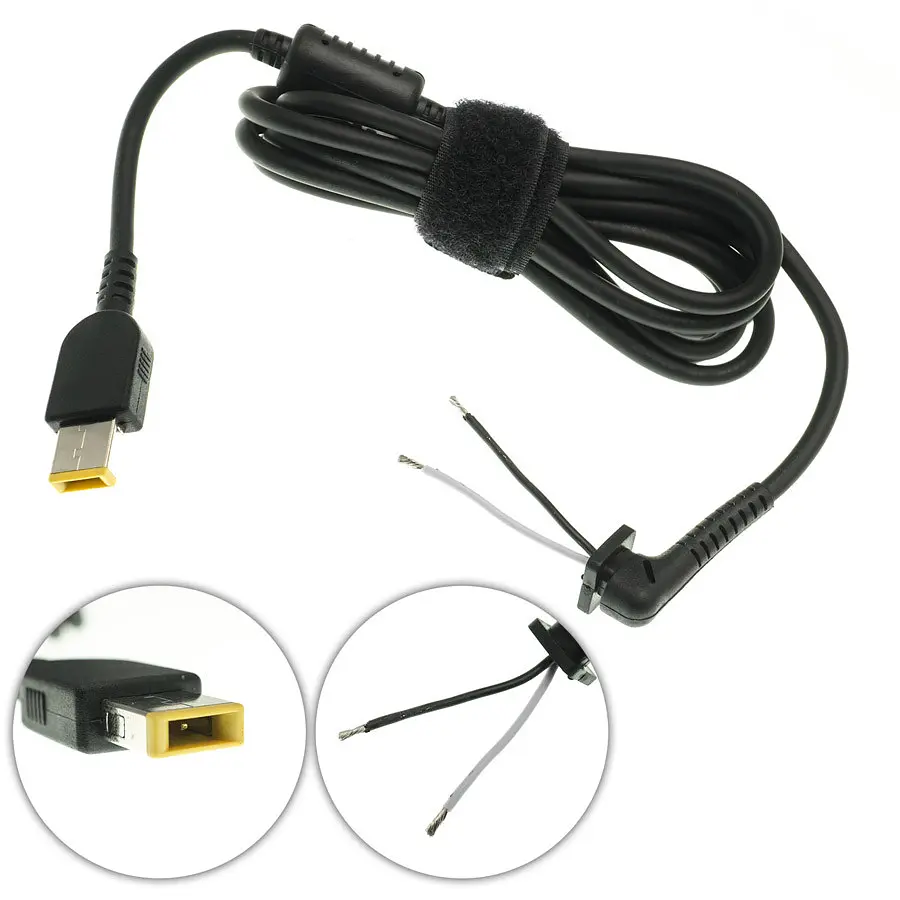 DC кабель живлення для БЖ LENOVO 120-135W USB+pin сопротивление 1 кОм!!! 2 дроти(2x1.5 мм) довжина 170см (Square 5 Pin DC