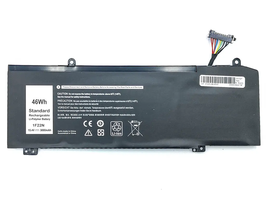 Акумулятор 1F22N для Dell Alienware M15 2018, M17 G5 5590, G7 7590, 7790, 8622M (HYWXJ) (15.4V 3000 mAh 46wh) - фото 2