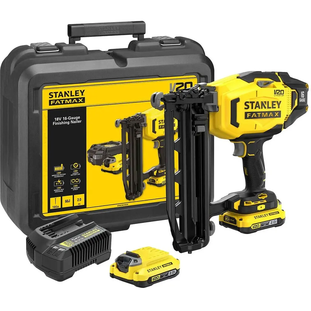 Гвоздозабивной пистолет Stanley Fatmax V20, 2 аккумулятора по 2Ач (SFMCN616D2K-QW) - фото 3
