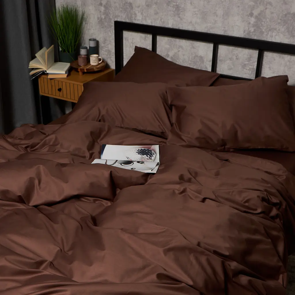 Підковдра Moon&Star Satin Premium Mocha Mood Полуторна Євро 160x220 см - фото 3